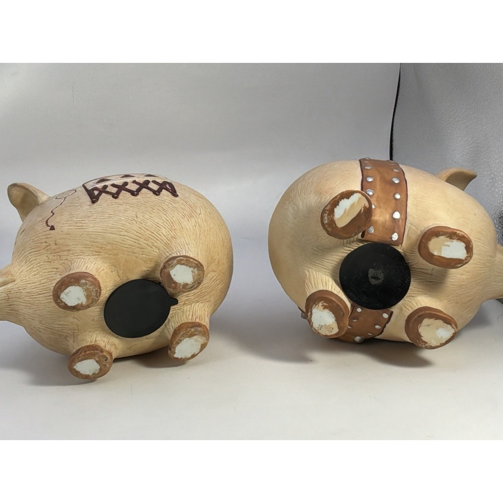 Western‎ Themed Ceramic Piggy Bank  Piggies Rod Pennies Hand Painted - Picture 6 of 7